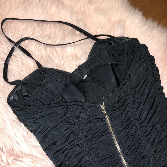 Bebe Black Sequin Fit & Flare Dress – Size M | Corset Top & Party Perfect - Picture 5 of 8